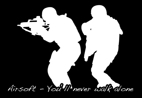 T-Shirt "AIRSOFT - You ll never walk alone"