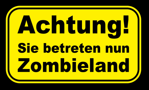 T-Shirt "Achtung Zombieland"