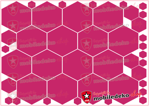 Hexagon 041 pink "groß"