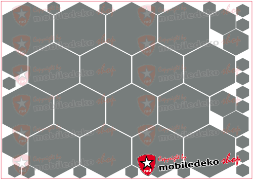 Hexagon 071 grau "groß"