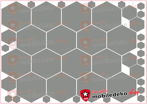 Hexagon 074 mittelgrau "groß"