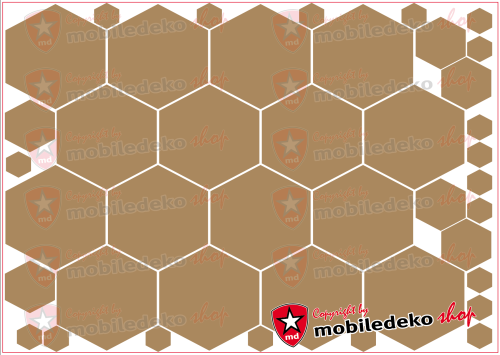 Hexagon 081 hellbraun "groß"