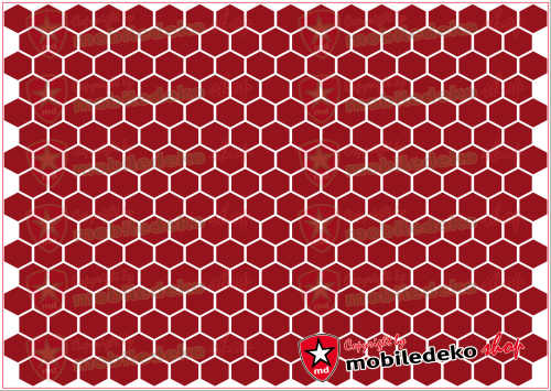 Hexagon 030 dunkelrot "klein"