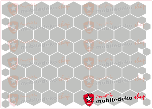 Hexagon 072 hellgrau "mittel"