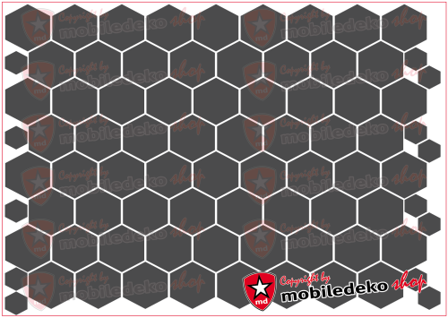 Hexagon 073 dunkelgrau "mittel"